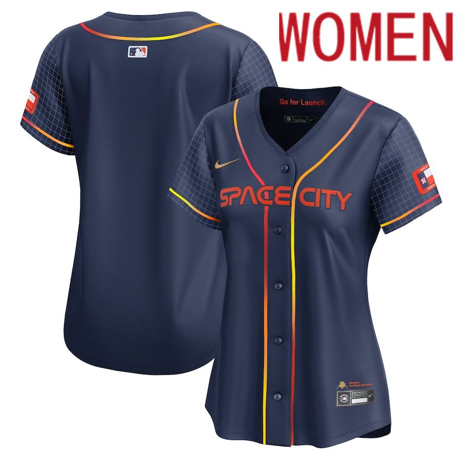 Women Houston Astros Nike Navy City Connect Limited MLB Jersey->women mlb jersey->Women Jersey